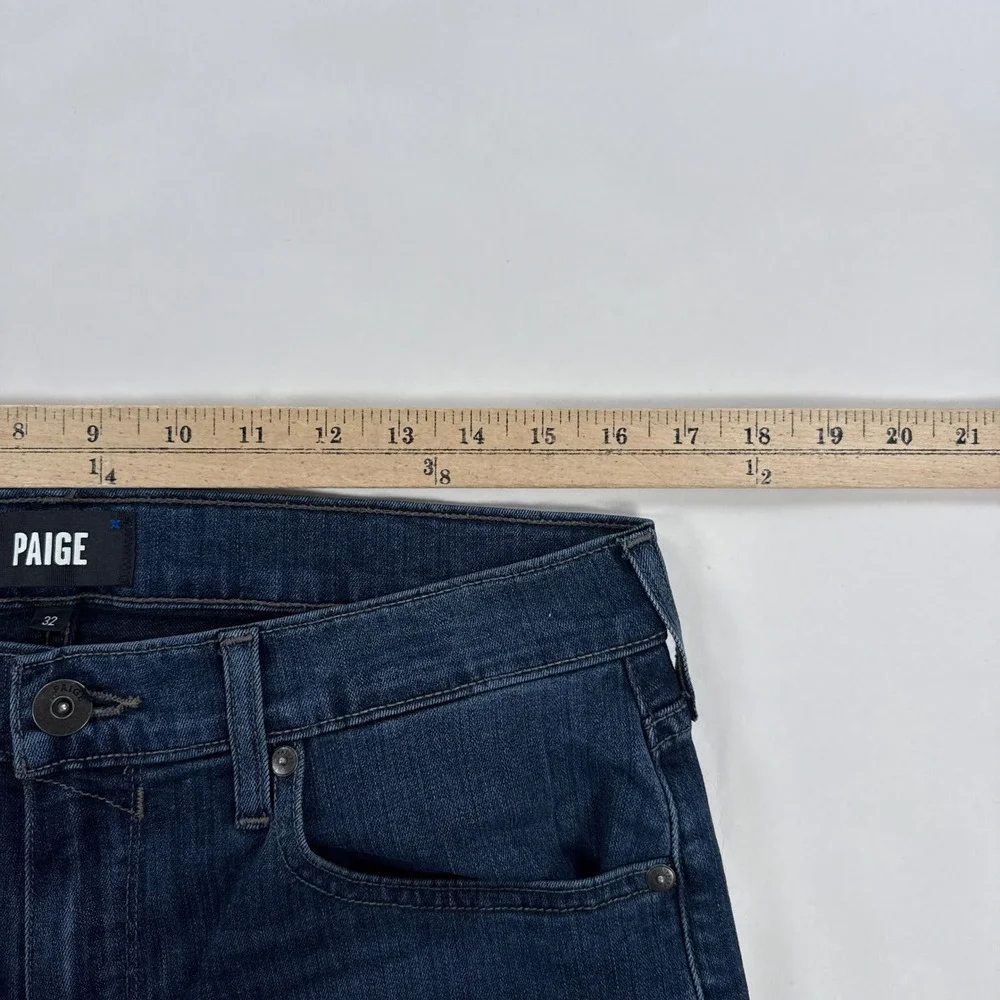 Paige Federal Slim Straight Jeans Mens 32 McGraw Blue Transcend Stretch Denim